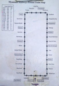 Yangon Circular Railway Map