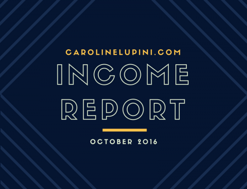 October 2016 Income Report